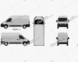 Fiat Ducato Panel Van L2H2 2014 clipart