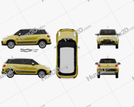 Fiat 500L Trekking 2013 car clipart