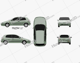 Fiat Bravo 1995 car clipart