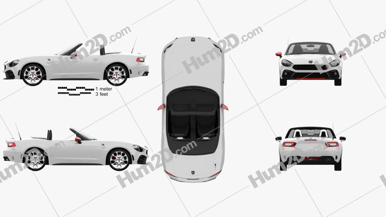 Fiat 124 Spider Abarth 2017 car clipart