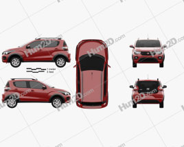 Fiat Mobi Way On 2017 car clipart