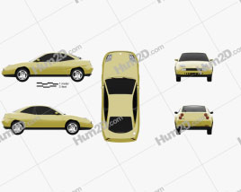 Fiat Coupe Pininfarina 1998 car clipart
