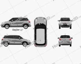 Fiat 500L Cross 2017 car clipart