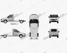 Fiat Doblo Chassis L2 2015 clipart