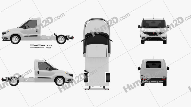 Fiat Doblo Chassis L2 2015 clipart