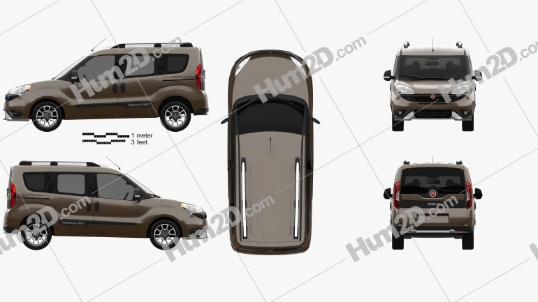 Fiat Doblo Trekking 2015 clipart