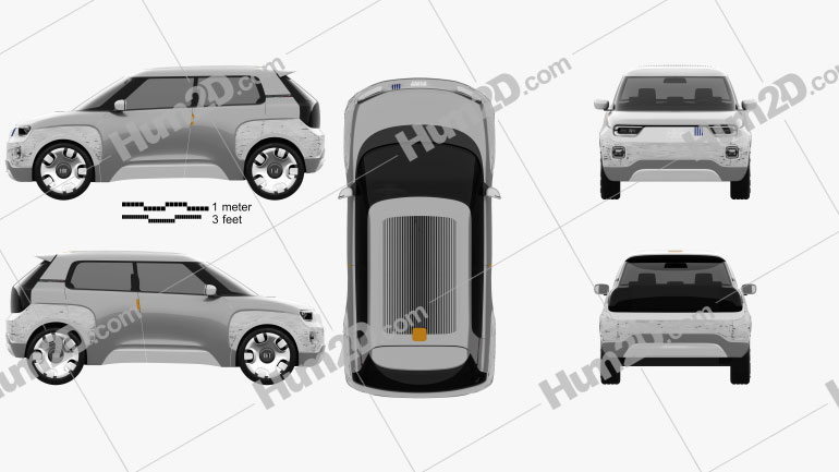 Fiat Centoventi 2019 car clipart