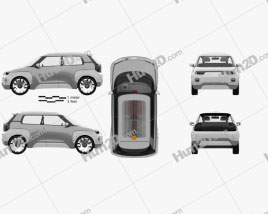 Fiat Centoventi with HQ interior 2019 car clipart