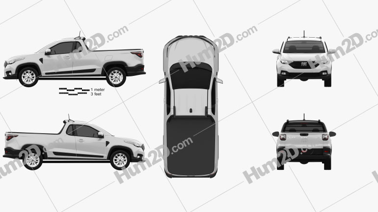 Fiat Strada CS Freedom 2020 car clipart