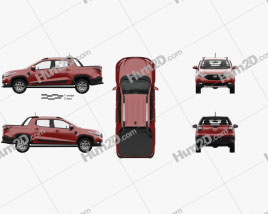 Fiat Strada CD Volcano with HQ interior 2020 car clipart