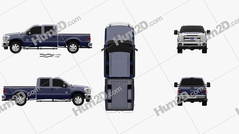Ford Super Duty Crew Cab 2011 car clipart