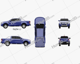 Ford Ranger (T6) 2011 car clipart