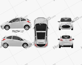 Ford Ka 2009 car clipart
