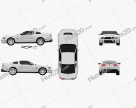 Ford Mustang Shelby GT500 2012 car clipart