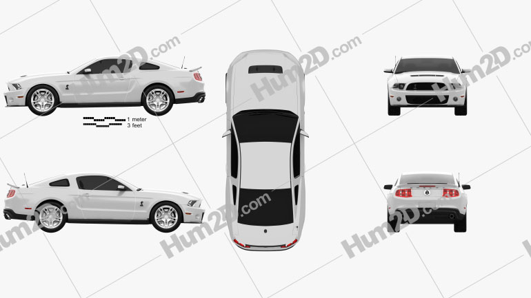 Ford Mustang Shelby GT500 2012 Clipart Image