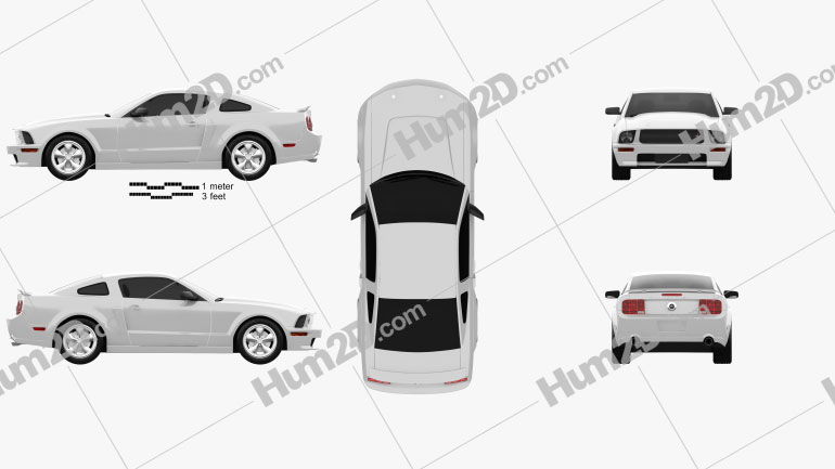 Ford Mustang Shelby GT-H 2006 Clipart Image