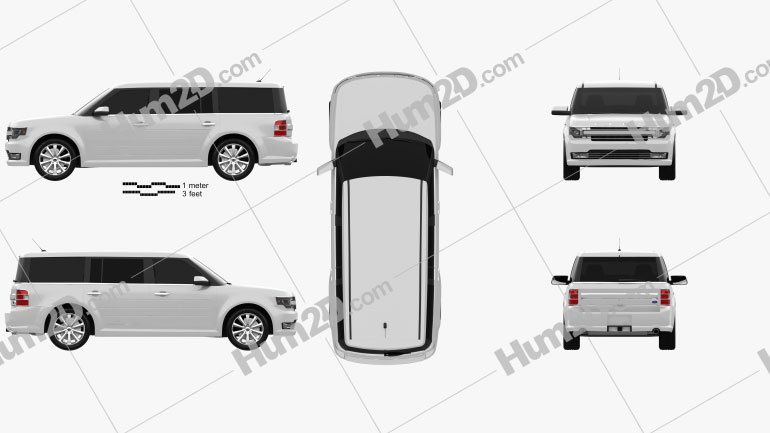 Ford Flex 2013 Clipart Image