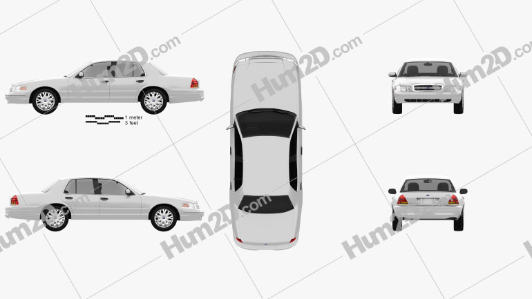 Ford Crown Victoria 2005 Clipart Image