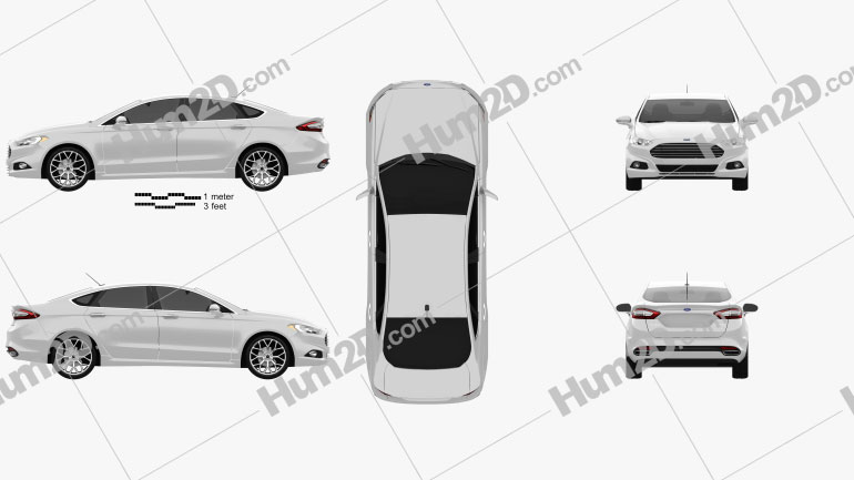 Ford Fusion (Mondeo) 2013 car clipart