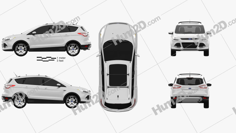 Ford Escape (Kuga) 2013 car clipart