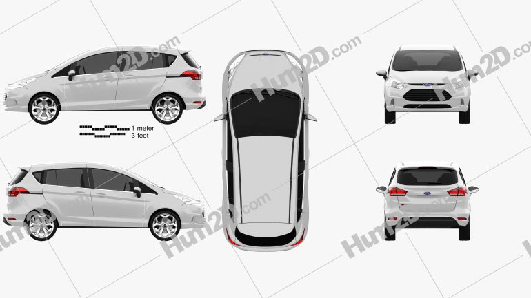 Ford B-MAX 2013 Clipart Image