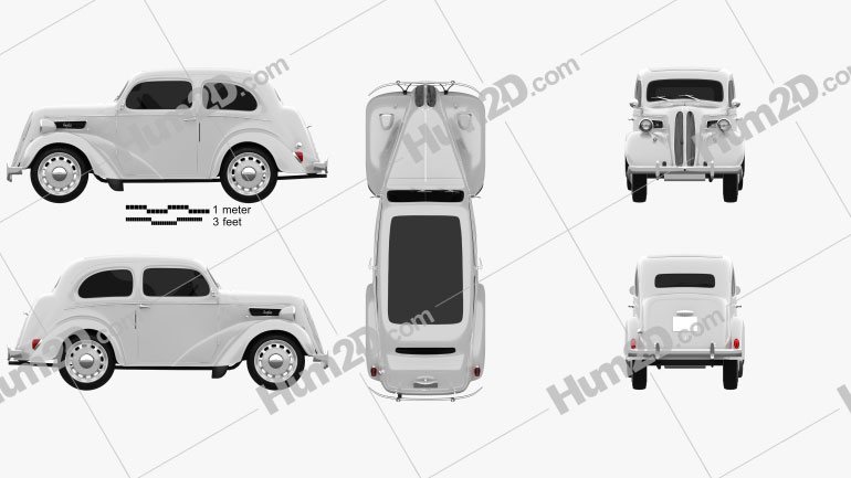Ford Anglia E494A 2-door Saloon 1949 PNG Clipart