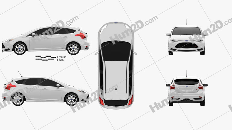 Ford Focus ST 2012 PNG Clipart