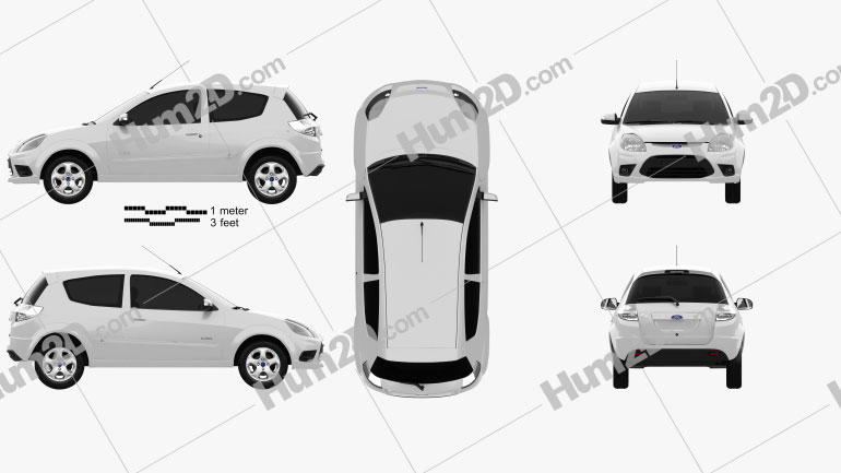 Ford Ka (Brazil) 2012 car clipart
