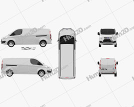 Ford Transit Custom LWB 2012 clipart
