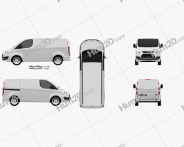 Ford Transit Custom SWB 2012 clipart