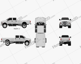 Ford F-650 pickup 2012 car clipart
