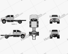 Ford F-750 Doppelkabine Chassis 2012 clipart
