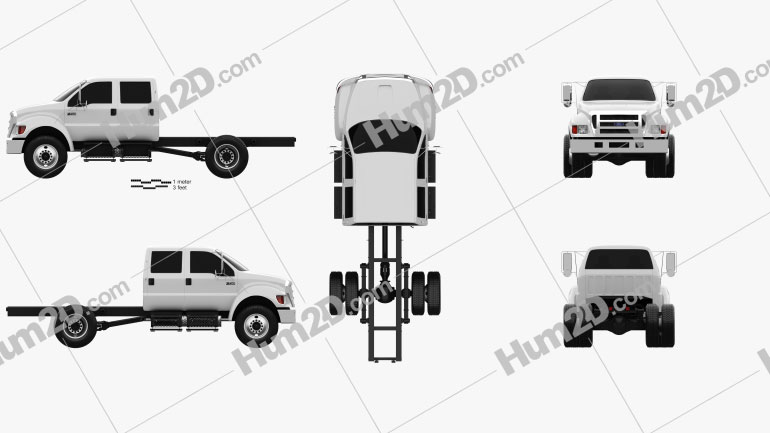 Ford F-750 Double Cab Chassis 2012 Blueprint