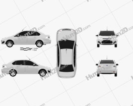 Ford Fiesta Rocam sedan (Brazil) 2012 car clipart