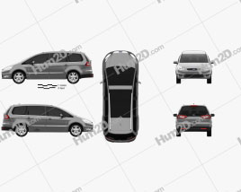 Ford Galaxy (Mk3) 2012 car clipart