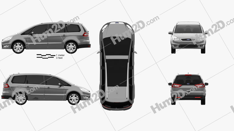 Ford Galaxy (Mk3) 2012 car clipart