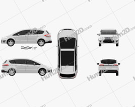 Ford S-Max 2012 car clipart