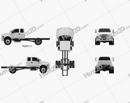 Ford F-750 Super Cab Chassis 2012 clipart