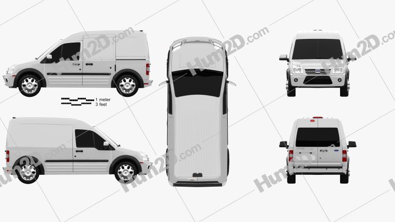 Ford Transit Connect LWB 2012 clipart