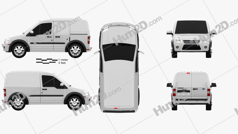 Ford Transit Connect SWB 2012 clipart