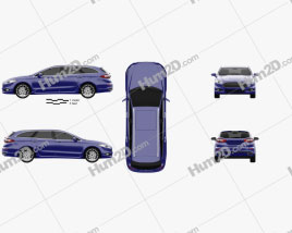 Ford Mondeo wagon 2013 car clipart