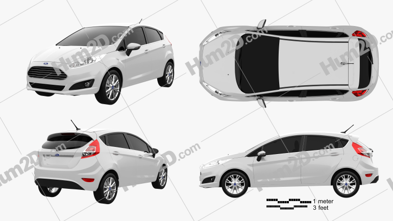 Ford Fiesta hatchback de 5 portas (EU) 2013 car clipart