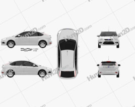 Ford Focus Schrägheck 5-türig 2009 car clipart