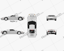 Ford GT 2006 White car clipart