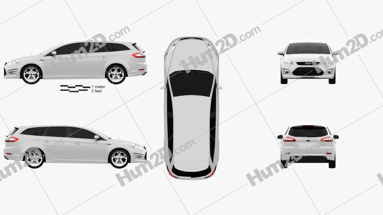 Ford Mondeo Turnier Titanium X Mk4 2012 car clipart