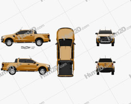 Ford Ranger Wildtrak Cabina dupla 2012 car clipart