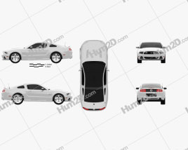 Ford Mustang 5.0 GT 2012 car clipart