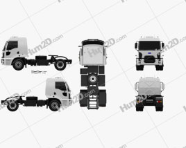 Ford Cargo Tractor Truck 2012 clipart