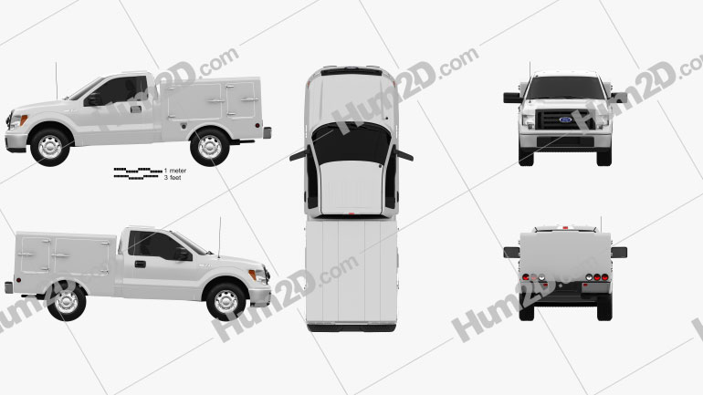 Ford F-150 6 Series WB 2011 Clipart Image