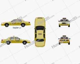 Ford Crown Victoria New York Taxi 2005 car clipart